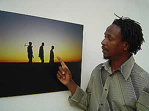 Curator Calvin Dondo at the National Gallery of Zimbabwe
