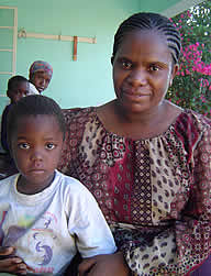 Betty Makoni and her son
