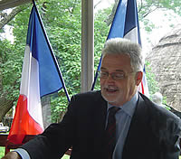 Michel Raimbaud, the French ambassador to Zimbabwe, speaking at the launch of La Voix in Harare 