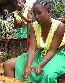 Members of CHIPAWO marimba band entertained guests during the function
