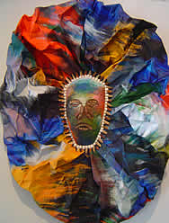 My Rainbow, is a well-crafted mask alive with bright colours symbolic of unity, harmony and peace