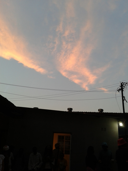 Sunset over the gallery.