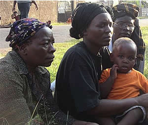 The bereaved family of Gift Tandare. Gift was shot dead by the Zimbabwe Republic Police on Sunday 11th March in Highfields at the Save Zimbabwe Prayer Meeting