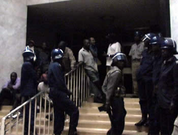 Activists were taken to court at 9pm after receiving treatment from hospital