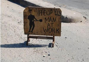 Volunteer road works