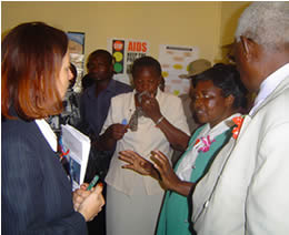 Canada's Ambassador to Zimbabwe, Roxanne Dubé is shown around Chirumanzi District Hospital © Kubatana.net