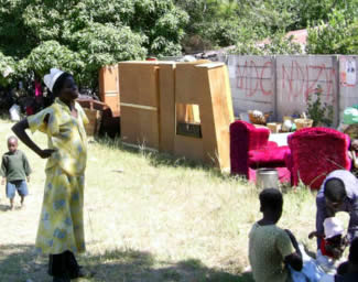 Women & children displaced by the violence that destroyed their homes