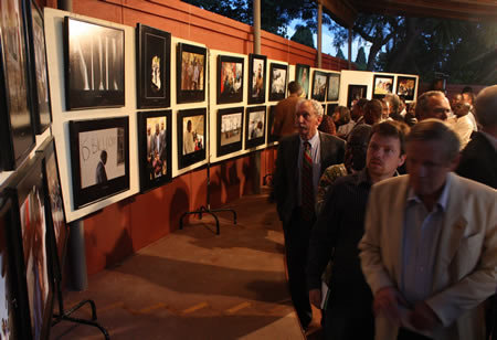Guests view photographs