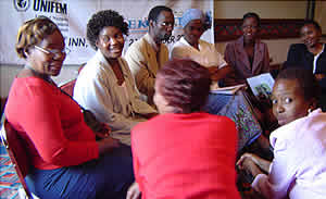 Group discussions before plenary session