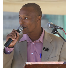 Precious Shumba at a rally