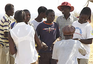 Youths from the Great Harvest Disciple Ministry Church choir meet and practice their gospel songs