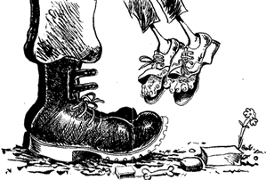 Tony Namate cartoon from his forthcoming publication OPPRESSION Murambatsvina