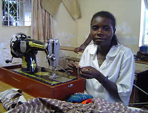 Christine Hangayi from Hauna is one of the students enrolled for the cutting and design course.