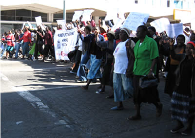 . . . and hold their placards up high